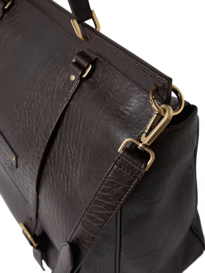 Brunello Cucinelli Textured Grain Leather Briefcase