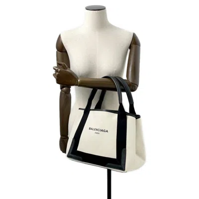 Pre-owned Balenciaga Black Canvas Leather Tote Bag ()