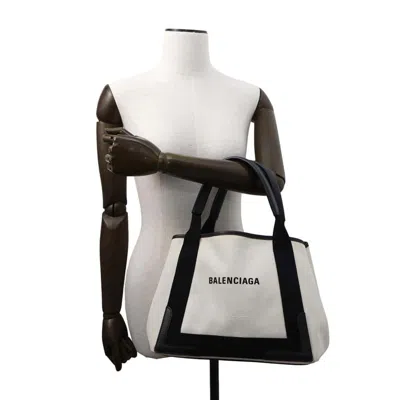 Pre-owned Balenciaga Black Canvas Leather Tote Bag ()