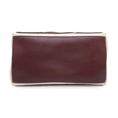 Pre-owned Balenciaga Bordeaux Canvas Leather Tote Bag ()