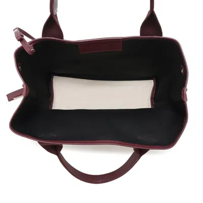 Pre-owned Balenciaga Bordeaux Canvas Leather Tote Bag ()