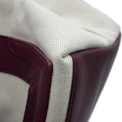 Pre-owned Balenciaga Bordeaux Canvas Leather Tote Bag ()