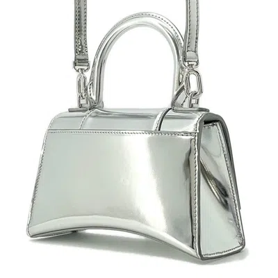 Pre-owned Balenciaga Silver Patent Leather Handbag Shoulder Bag ()