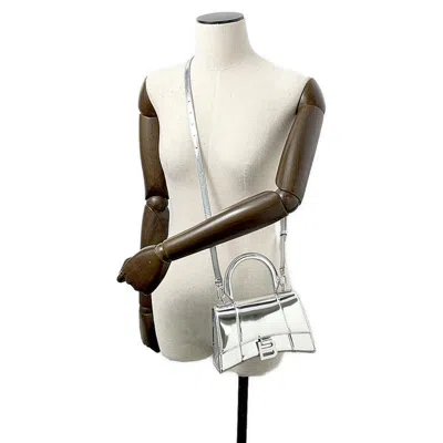 Pre-owned Balenciaga Silver Patent Leather Handbag Shoulder Bag ()