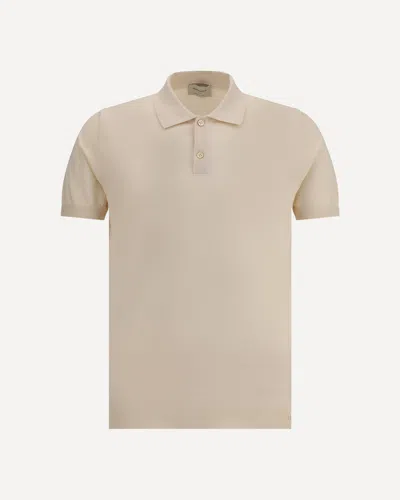 Brooksfield Ribbed Collar Polo Shirt With Short Sleeves