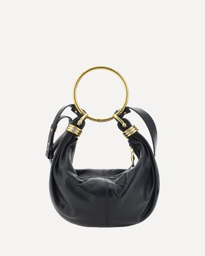 Chloé Chloè Hobo Bag Grained Leather Bag In Black