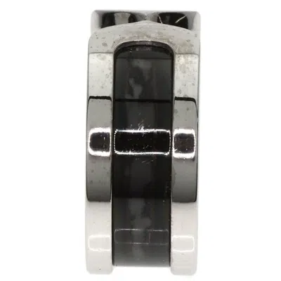 Pre-owned Cartier Black White Gold White Gold (18k) Band Ring ()