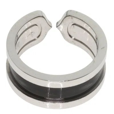 Pre-owned Cartier Black White Gold White Gold (18k) Band Ring ()