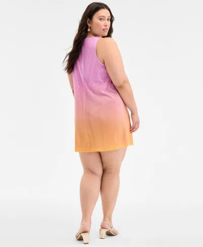On 34th Plus Size Ombre Sleeveless Sequin Shift Dress, Exclusively At Macy's In Gold