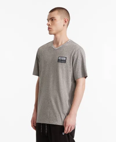 Ecko Unltd Chest Label V-neck Tee In Gray