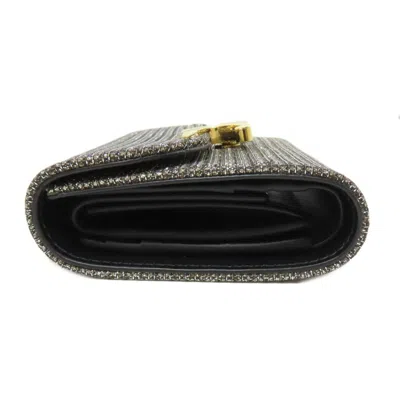 Pre-owned Celine Silver Canvas Wallet (bi-fold) ()