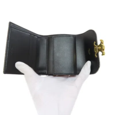 Pre-owned Celine Silver Canvas Wallet (bi-fold) ()