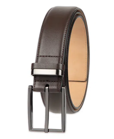 Alfani Men's Burnished Edge And Metal Loop Dress Belt, Created For Macy's