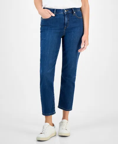Style & Co Women's Mid-rise Straight Leg Ankle Jeans, Exclusively At Macy's