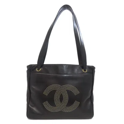 Pre-owned Chanel Black Leather Tote Bag ()