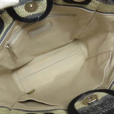 Pre-owned Chanel Black Navy Canvas Tote Bag ()