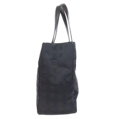 Pre-owned Chanel Black Nylon Jacquard Tote Bag ()