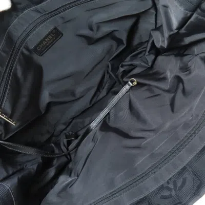 Pre-owned Chanel Black Nylon Jacquard Tote Bag ()