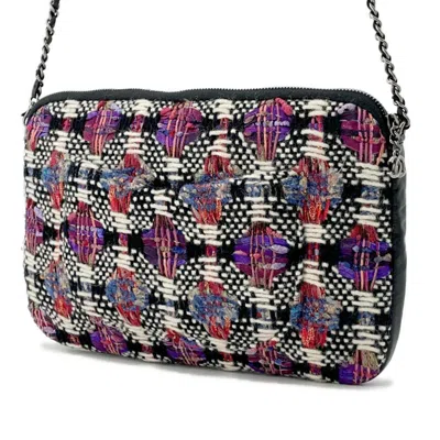 Pre-owned Chanel Girl  Black Multi-color Tweed Leather Shoulder Bag ()