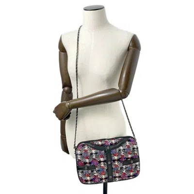 Pre-owned Chanel Girl  Black Multi-color Tweed Leather Shoulder Bag ()