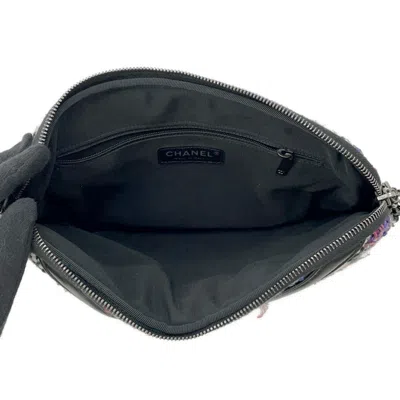 Pre-owned Chanel Girl  Black Multi-color Tweed Leather Shoulder Bag ()