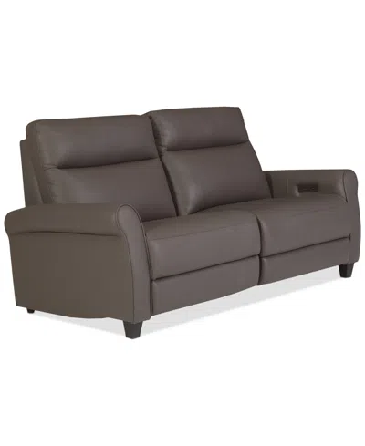 Macy's Thandler 2-pc. Leather Sofa With 2 Power Recliners, Exclusively At