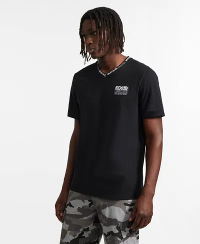 Ecko Unltd Chest Label V-neck Tee In Black