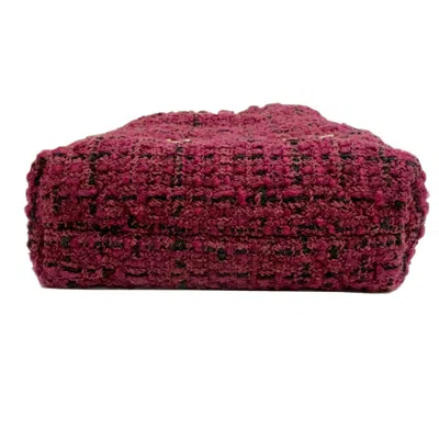 Pre-owned Chanel Purple Tweed Leather Handbag Shoulder Bag ()