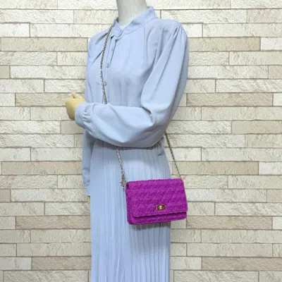 Pre-owned Chanel Purple Tweed Shoulder Bag ()