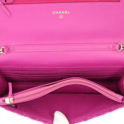 Pre-owned Chanel Purple Tweed Shoulder Bag ()
