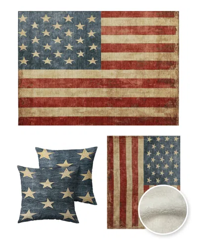 Addison Liberty Machine Washable Lb1 3'x5' Area Rug Set