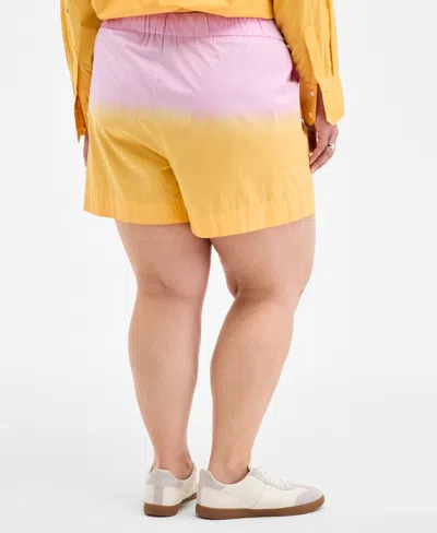 On 34th Trendy Plus Size Ombre Drawstring Shorts, Exclusively At Macy's In Multi