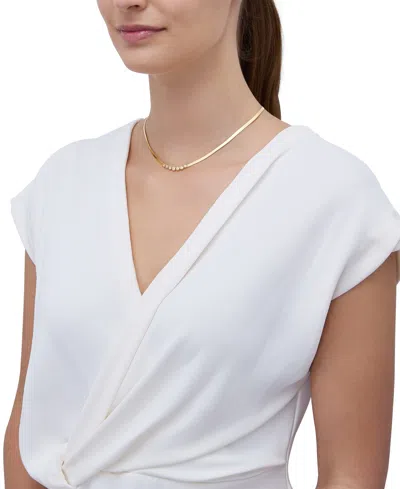 Macy's Created Sapphire (3 Ct. T.w.) & Created White Sapphire (3 Ct. T.w.) Bracelet In 14k Yellow Gold Over