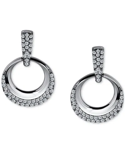 Giani Bernini Cubic Zirconia Pave Doorknocker Drop Earrings, Exclusively At Macy's