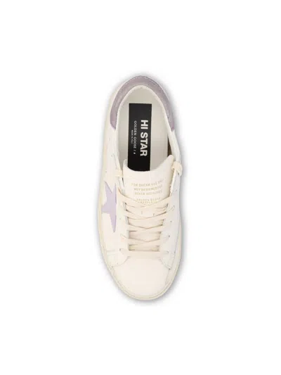 Golden Goose Sneakers Hi Star Classic In Pelle Bianca Donna
