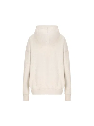 Isabel Marant Étoile Isabel Marant Etoile Women Melange Ivory Cotton Blend Mansel Sweatshirt In Brown