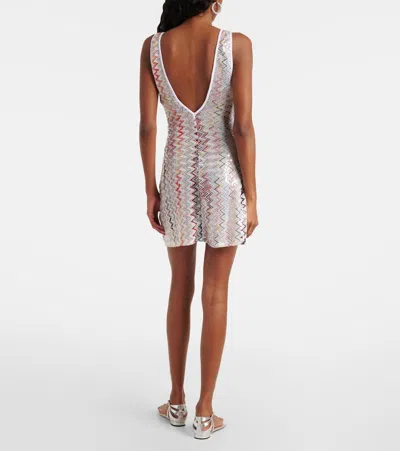 Missoni Knit Cover-up Mini Dress In White
