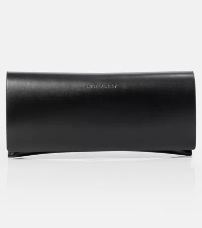 Saint Laurent Sl 815 Rectangular Sunglasses In Brown