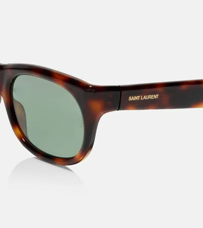Saint Laurent Sl 815 Rectangular Sunglasses In Brown