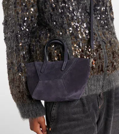 Brunello Cucinelli Duo Mini Suede Shopper Tote Bag