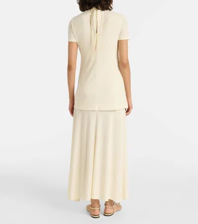 分层绉纱加长连衣裙