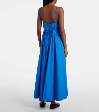 Proenza Schouler White Label Barker Cotton Poplin Maxi Dress In Blue