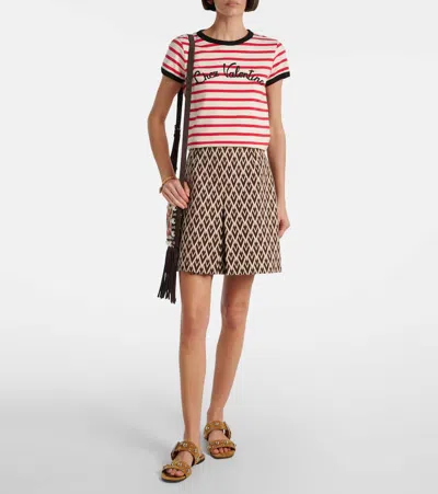 Valentino Garavani Valentino Nellcote Stud-embellished Suede Sliders In Brown