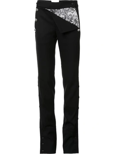 Monse Buttoned Laterals Straight Trousers In Black