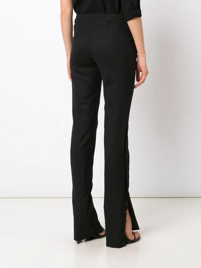 Shop Monse Buttoned Laterals Straight Trousers In Black