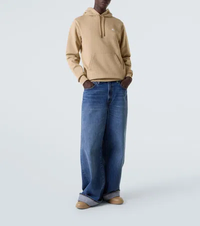 Burberry Knight Stamp Hoodie With Front Pocket In Nude