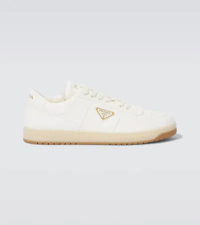 Prada Leather Sneakers In Nude