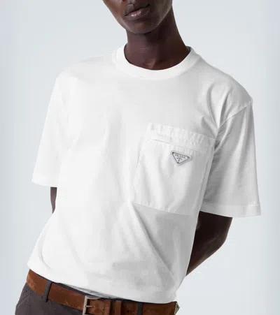 Prada Re-nylon And Jersey T-shirt