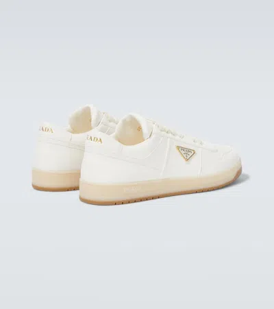 Prada Leather Sneakers In Nude