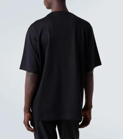 Prada Triangle Logo Oversized T-shirt In Black
